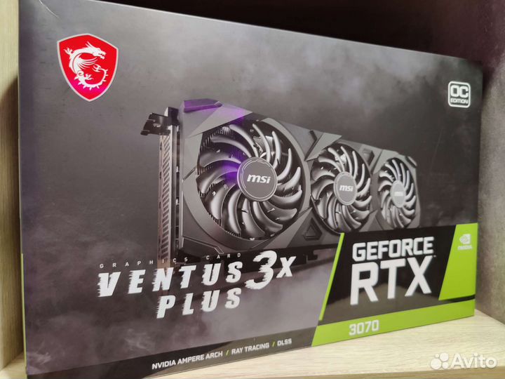 Msi 3070 ventus 3X plus OC новая в пломбе
