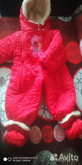 Зимний комбинезон для девочки 78 см