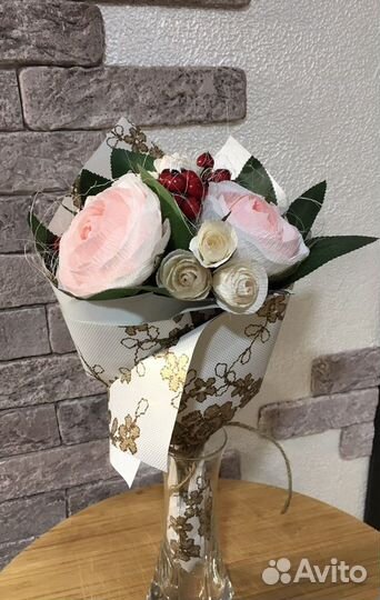 Букетик «Нежность» с конфетами.Подарок