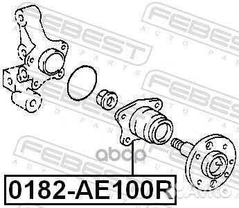 Ступица задняя комплект 0182AE100R Febest