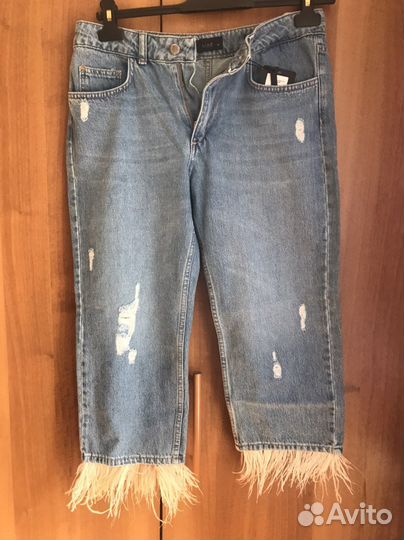 Джинсы lime с перьями