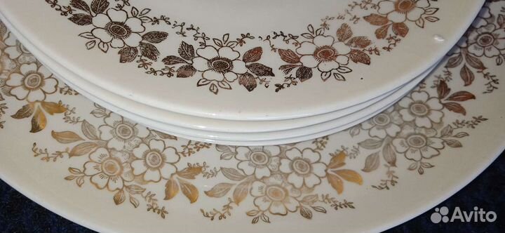 Блюдо+4 тарелки фарфор Bavaria Германия винтаж