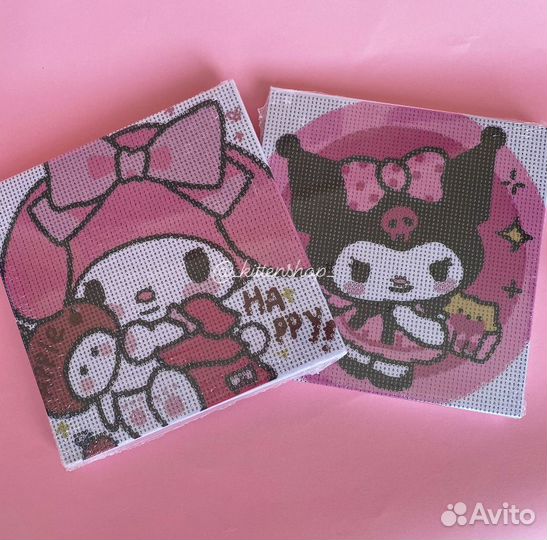 Алмазная мозаика Kuromi и My Melody