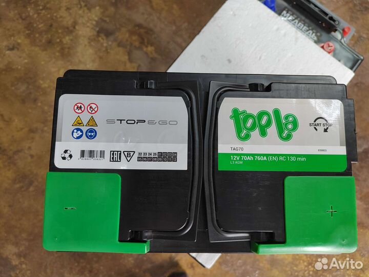 Аккумулятор гелевый Topla AGM 70 Ач обр 760 А