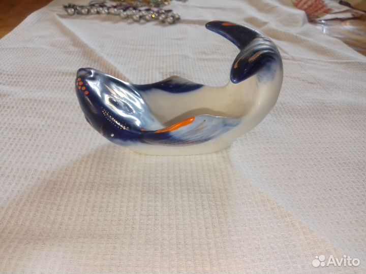 Пепельница фарфоровая СССР рыба