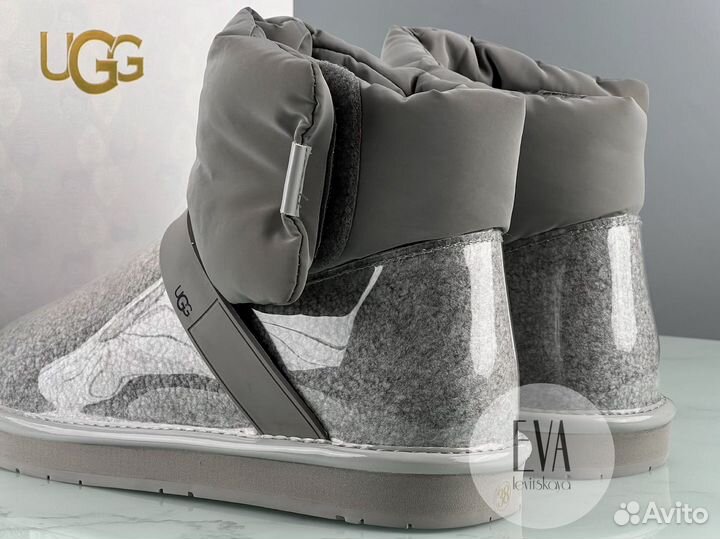 Угги женские Ugg Clear Quilty Boot Grey