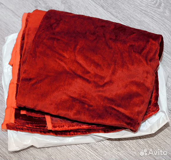 Большой отрез нового винтажного плюша 1,3 х 2 м