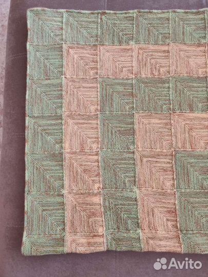 Покрывало вязаное спицами