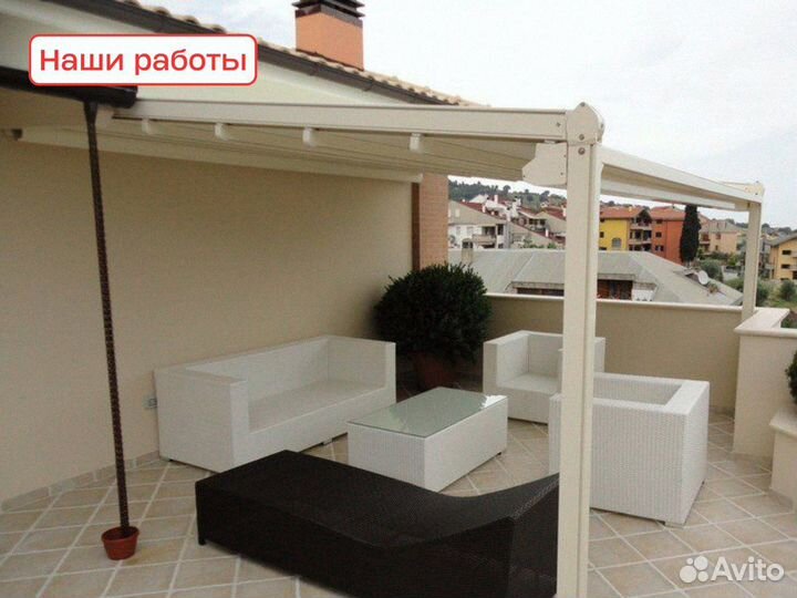 Пергола тип А, ширина 9 м, вынос 3,5 м