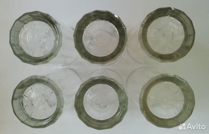 Стопки граненые 6 шт. Уршельский завод, СССР