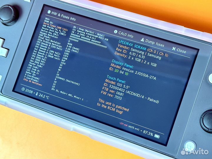 Nintendo Switch Lite прошитая (озу Samsung)