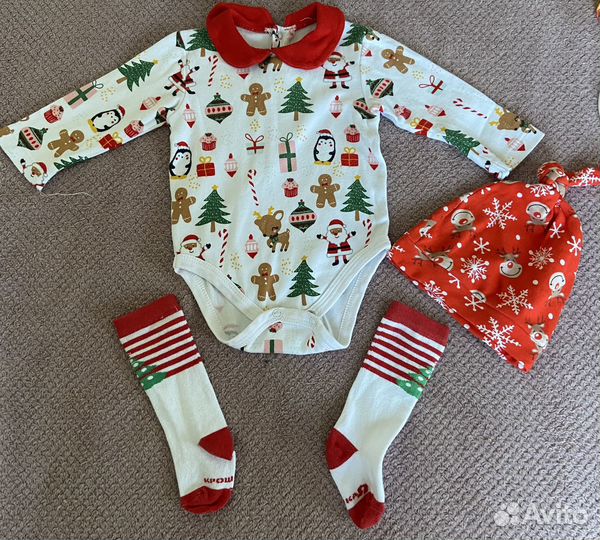 Новогоднее боди 62 68