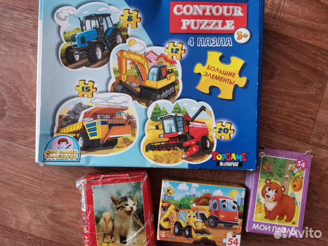 7 шт пазлы для малышей пакетом