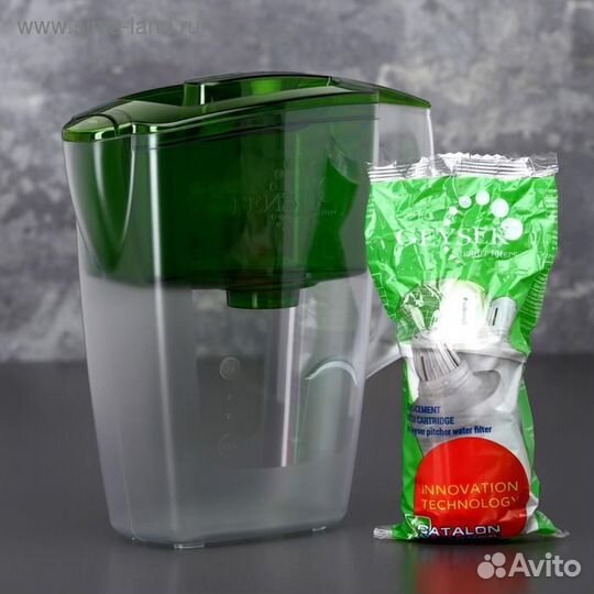 Фильтр-кувшин «Гейзер-Альфа», 2,5 л, цвет зелёный