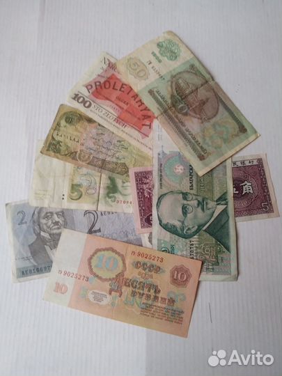 Банкноты, боны, купюры. СССР, России и зарубежные