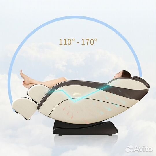 Массажное кресло черно-белое