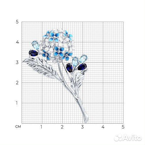 Брошь sokolov из серебра, 92040124