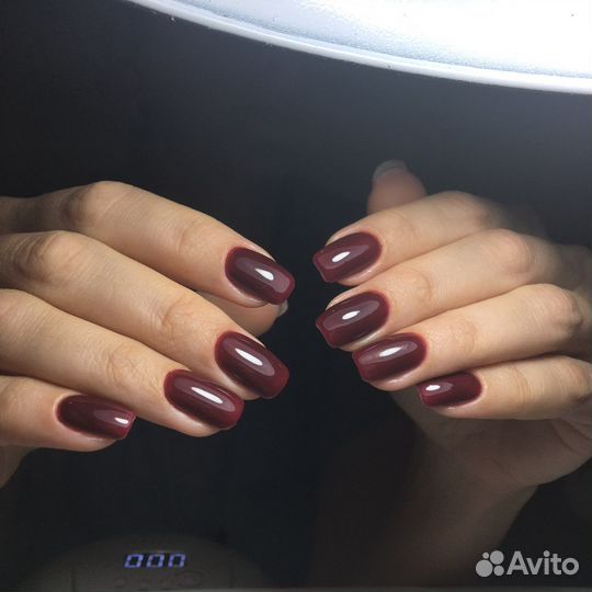 Маникюр гель лак наращивание