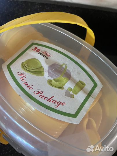 Набор посуды для пикника пластиковая набор