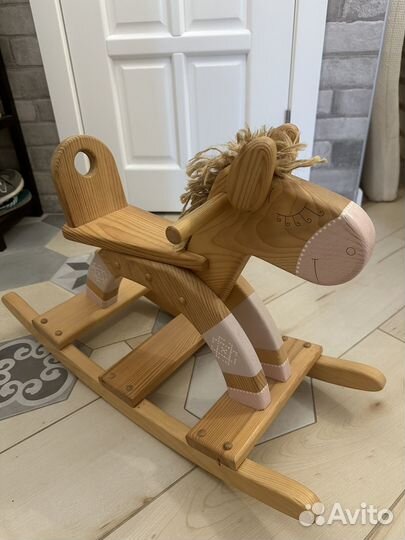 Качалка лошадь детская деревянная