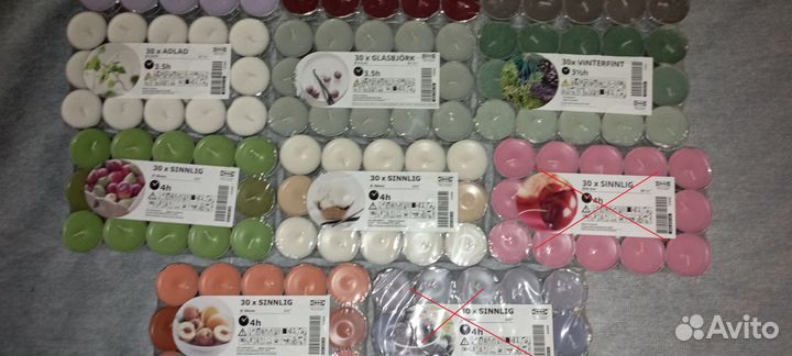 Наборы свечей IKEA икеа в гильзах ароматические