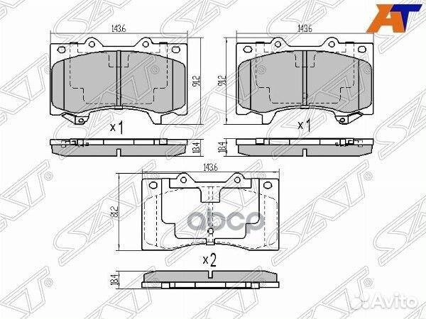 Колодки тормозные перед nissan patrol Y62 10- s