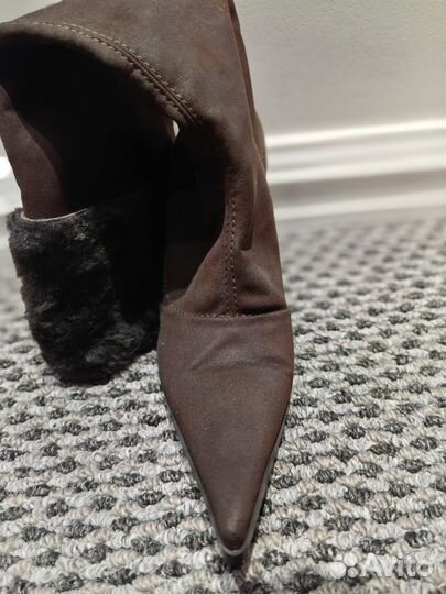 Сапоги натуральная замша 38