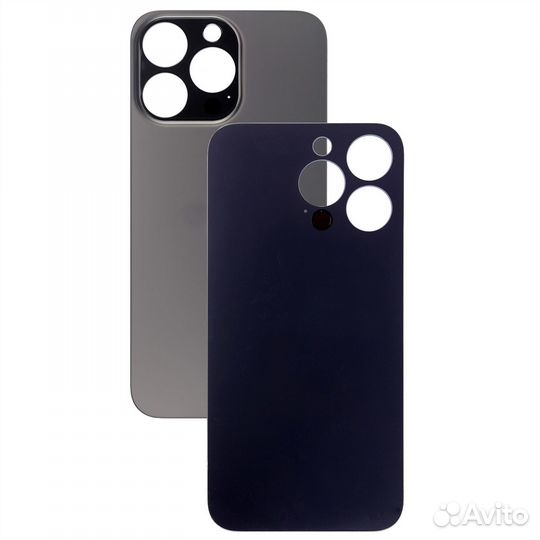 Задняя крышка для iPhone 13 Pro черный (c увеличен