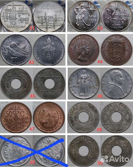 Иностранные монеты альбом 16