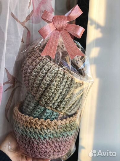 Корзинки интерьерные набор ручная работа