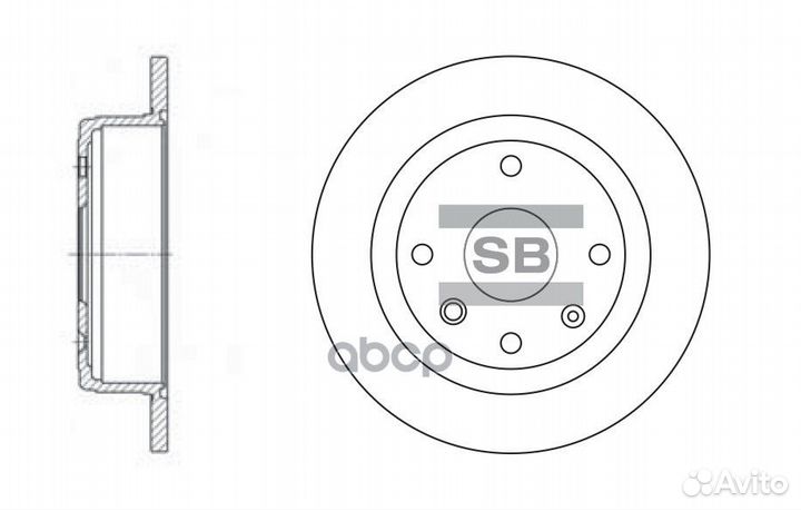 Диск тормозной lacetti задний SD3033 Sangsin brake