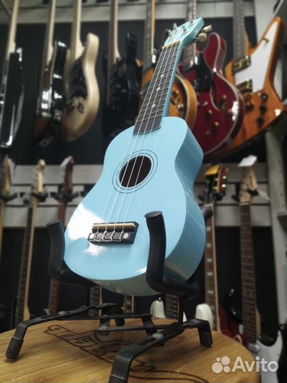 Укулеле Голубое Сопрано Новое