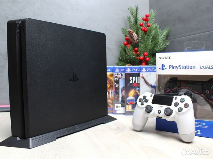 Sony PlayStation 4 slim + игры