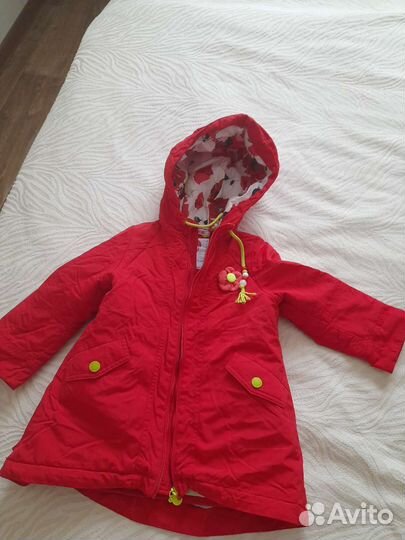 Плащ для девочки утеплённый
