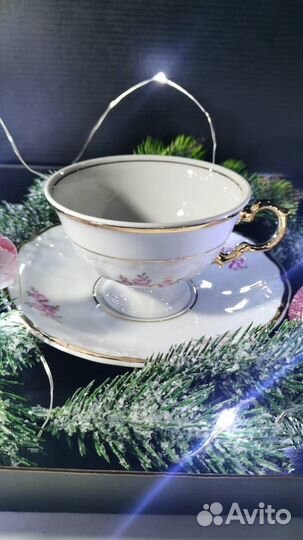 Чашка с блюдцем фарфор Thun. Чехия