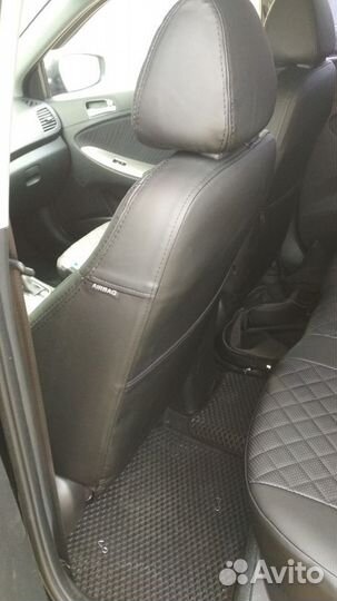 Чехлы экокожа Ромб Hyundai Solaris от Автопилот