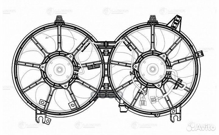 Э/вентиляторы охл. с кожухом (2 вент.) для а/м