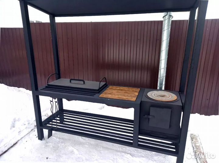 Мангал С печкой под казан