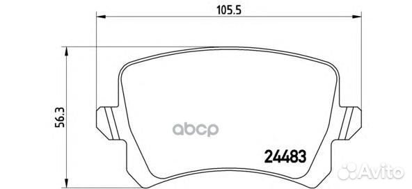 Колодки тормозные дисковые зад P85109 Brembo