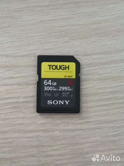 Карта памяти sony tough SF-G64T на 64 GB