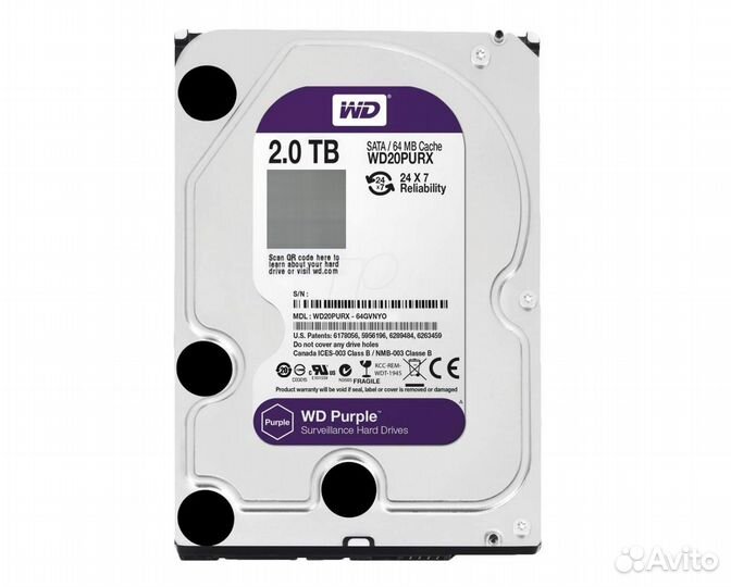 Жесткий диск Western Digital WD Purple 2 тб