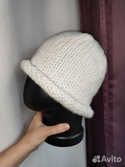 Шапка хендмейд женская полушерсть