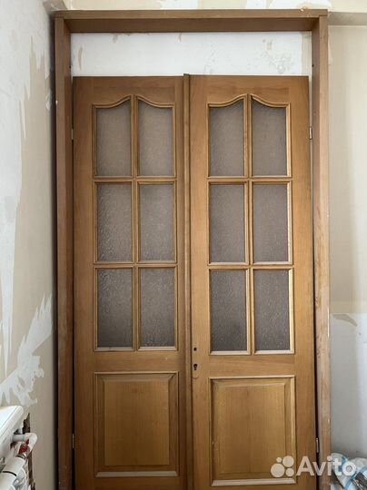 Двери межкомнатные двухстворчатые бу