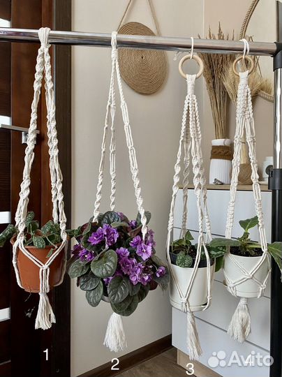 Кашпо для цветов макраме