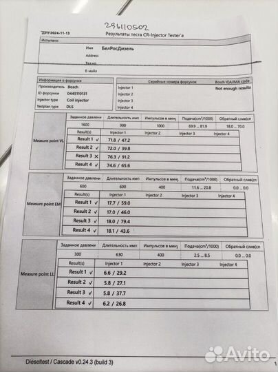 Форсунка топливная BMW 3 E46, 2003