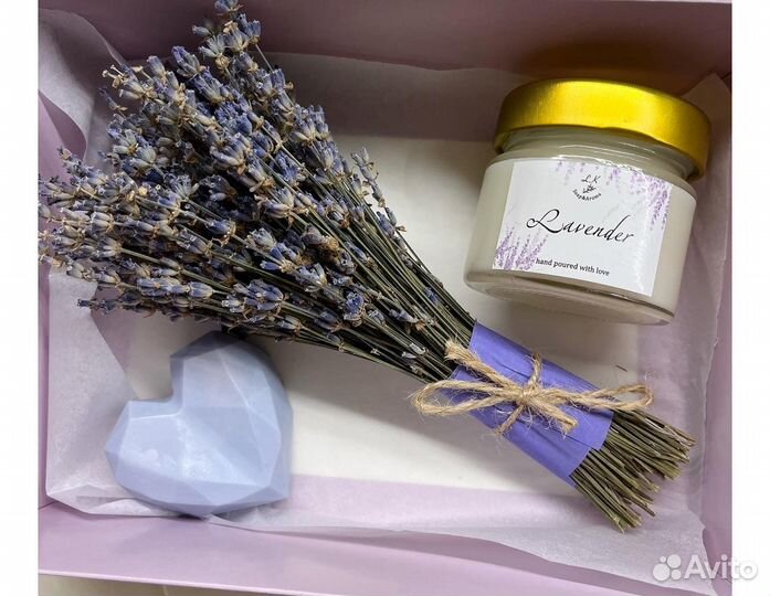 Подарочный набор лаванда свеча мыло