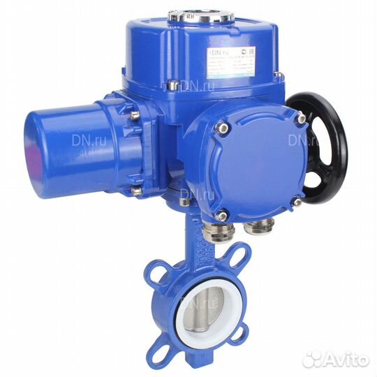Затвор дисковый поворотный DN.ru WBV3432P-2W-Fb Ду50 Ру16, корпус - углеродистая сталь WCB, диск - н