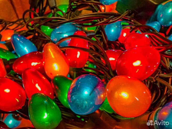 Винтажные гирлянды из 90х лампочки свечки