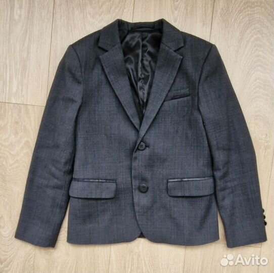 Школьный пиджак серый рост 134