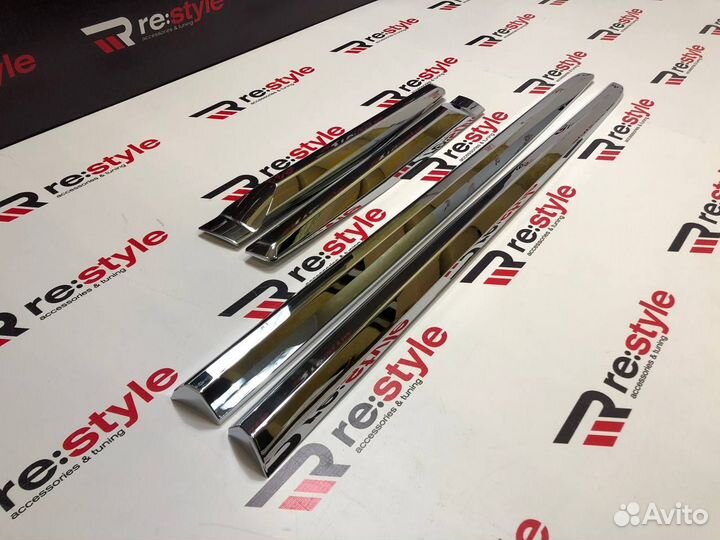 Молдинги дверей Toyota Land Cruiser 200 с16г Хром